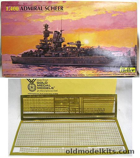 Heller 1/400 Admiral Sheer 'Pocket Battleship' with Gold Medal Models Photoetch Detail Set, 81045 plastic model kit